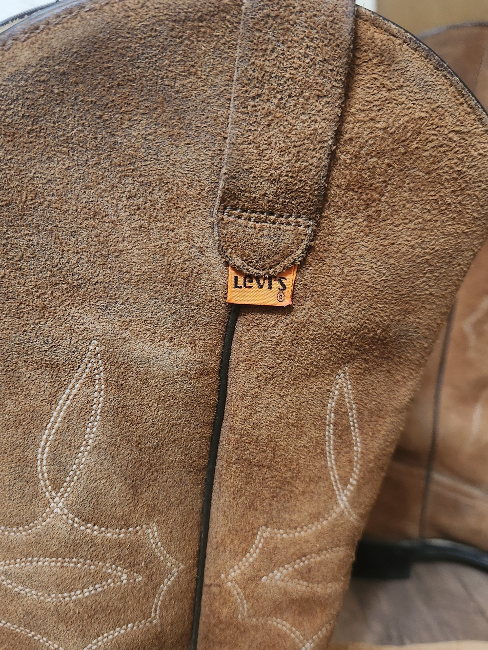 💐Vintage 70s 80s Levi's Orange Tab Suede Leather Cowboy Boots Women 6.5 M Rare - Picture 6 of 14